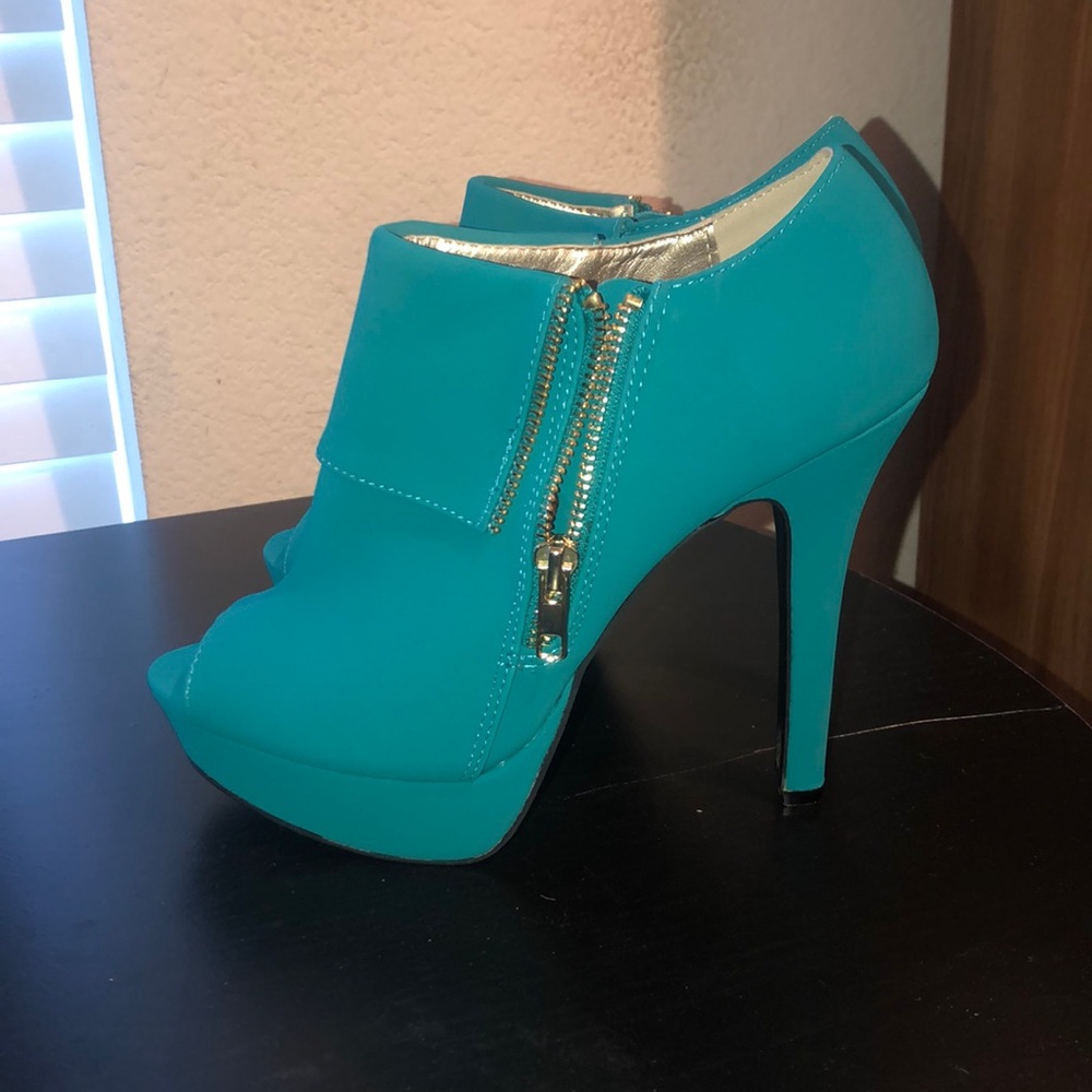 Turquoise Charlotte Russe High Heels